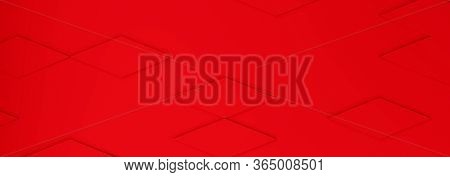 Abstract Modern Red Rhomus Background, 3d Rendering
