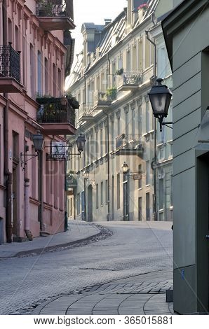 Vilnius, Lithuania - July 11: Street View Of Uzupis On July 11, 2011 In Vilnius Lithuania. Užupis Is