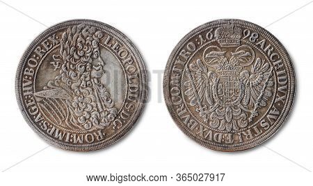 Copy Of The Silver Thaler Coin Of Holy Roman Emperor, King Of Hungary, Croatia, And Bohemia  Leopold
