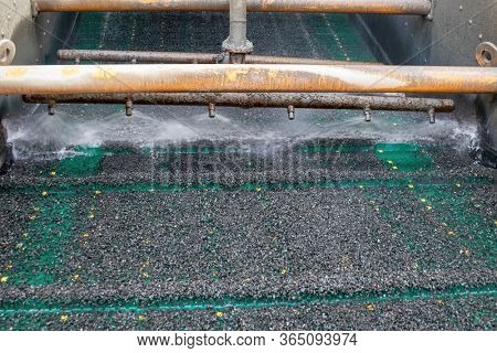 high speed vibrator where the crushed  kimberlite is washed to extract the diamonds, diamond mine in Botswana