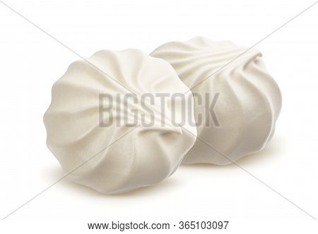 Vanilla Marshmallow, Russian Zephyr Isolated On White Background