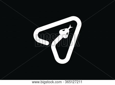 Snake And Arrow Logo Design Template. Snake Sign Symbol