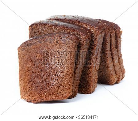 Sliced loaf of bread isolated over white background