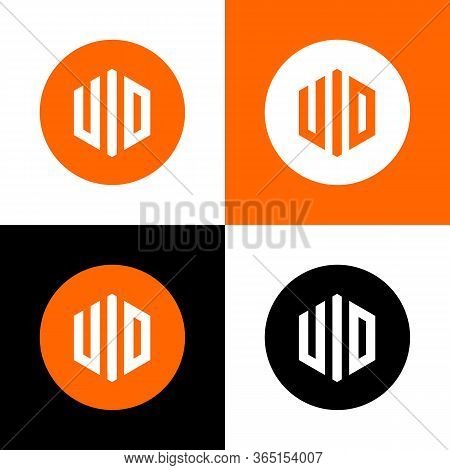 Initial Letter Uid, Elegant Alphabet Icon Design - Vector