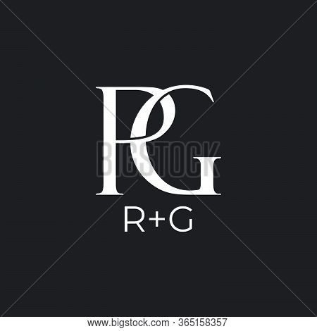 Abstract Letter Rg Linked Overlap Design Logo Vector
