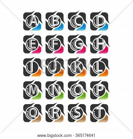 Bundle Logo Design. Letter A,b,c,d,e,f,g,h,i Logo. An Icon With The First Latter Name Of The Company