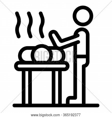 Back Massage Icon. Outline Back Massage Vector Icon For Web Design Isolated On White Background