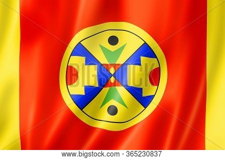 Natuaqanek People Ethnic Flag, Canada. 3d Illustration