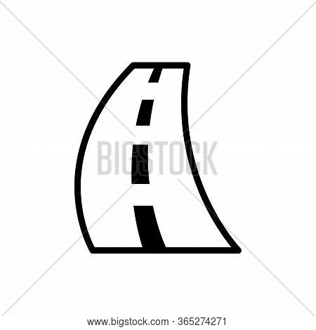 Road Icon Flat Vector Template Design Trendy