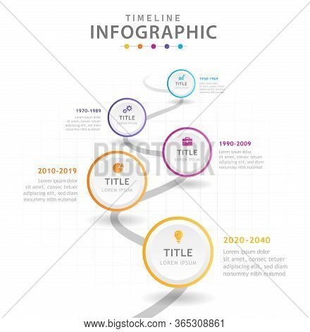 Infographic Template For Business. 5 Steps Modern Timeline Diagram, Presentation Vector Infographic.