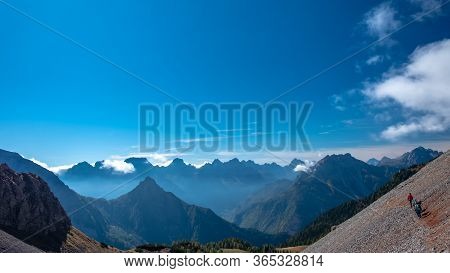 A Beautiful Sunny Autumn Day In The Alps Of Friuli Venezia-giulia, Italy