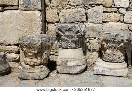 Demre, Antalya, Turkey - June 03, 2019: Fragments Of The Temple Artemis In The Church Of St. Nichola