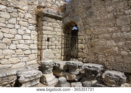 Demre, Antalya, Turkey - June 03, 2019: Fragments Of The Temple Artemis In The Church Of St. Nichola