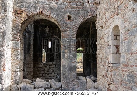 Demre, Antalya, Turkey - June 03, 2019: Church Of St. Nicholas The Wonderworker. Ancient Byzantine G