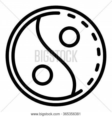 Eastern Symbol Of Equilibrium Icon. Outline Eastern Symbol Of Equilibrium Vector Icon For Web Design