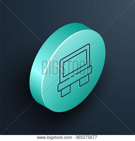 Isometric Line Fuse Of Electrical Protection Component Icon Isolated On Black Background. Melting Br