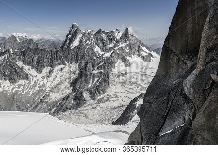 Grand Jorasses Massif From Aiguille Du Midi, Chamonix-mont-blanc, France