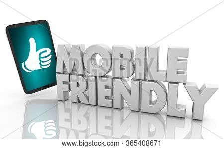 Mobile Friendly Phone Platform Device User Experience Design 3d Illustration