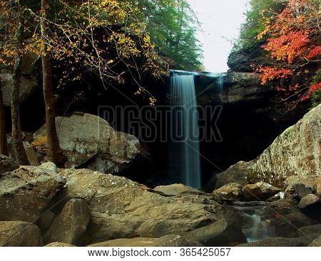 Eagle Falls In Cumberland Falls State Park During Late Fall