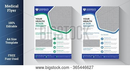 Business Modern Hospital Flyer Medical Promotional Template