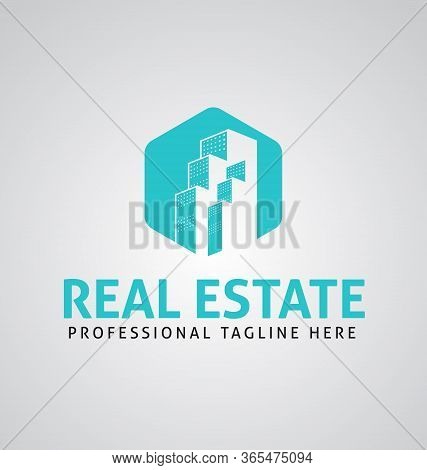 Real Estate Corporate Logo. Real Estate Logo Vector Template. Corporate Real Estate Logo