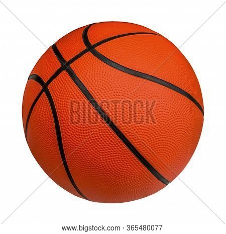 Basketball Isolated On A White Background With Clipping Path