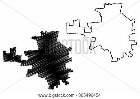Kropyvnytskyi City (ukraine) Map Vector Illustration, Scribble Sketch City Of Yelisavetgrad, Zinovye