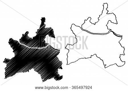 Maribor City (republic Of Slovenia) Map Vector Illustration, Scribble Sketch City Of Maribor Map