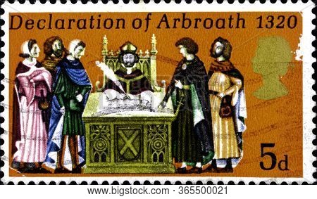 02 08 2020 Divnoe Stavropol Territory Russia Postage Stamp Great Britain 1970 Anniversaries Signing 