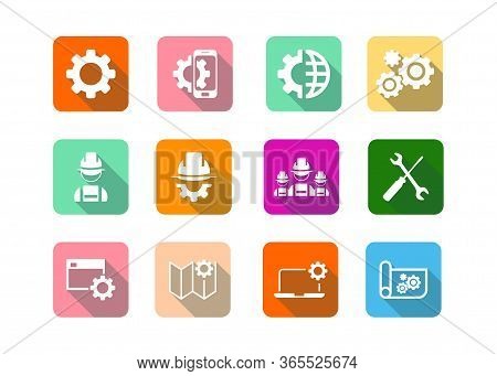 Icons Set Engenering, Icons For Web For Any Design