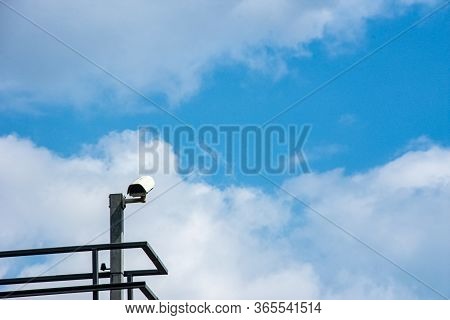Traffick Camera Above The Road To Take Photo Of Those Who Drive Fast