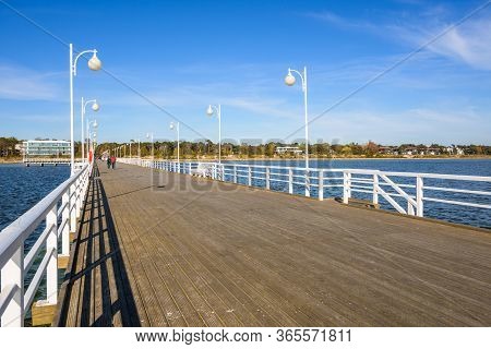 Jurata, Poland - May 09, 2020:jurata Pier, A Very Popular Tourist Destination In Northern Poland.