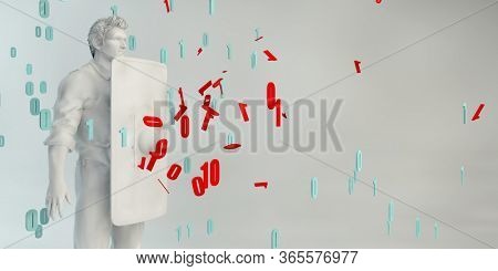 Cyber Security Exploit with Hacking Protection Concept 3D Render