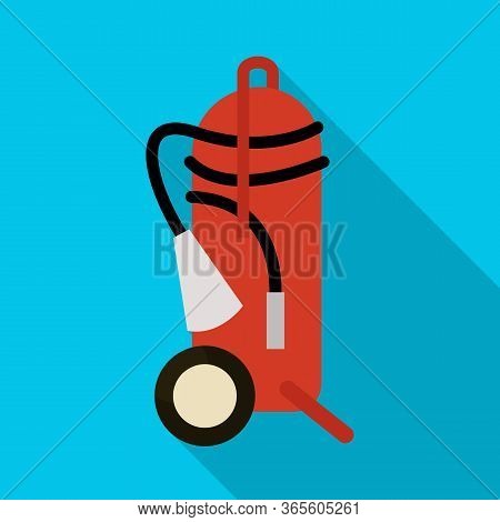 Vector Illustration Of Extinguisher And Extinguish Logo. Collection Of Extinguisher And Red Vector I