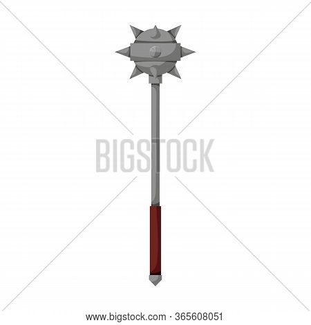Mace Vector Icon.cartoon Vector Icon Isolated On White Background Mace.