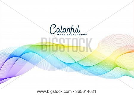 Colorful Wavy Abstract Design Background Design Illustration