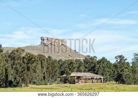 A Farm Landscape, With A Ruin, Next To Road R712 Near Harrismith In The Free State Province
