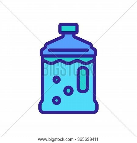 Water Bottle With Convenient Handle Icon Vector. Water Bottle With Convenient Handle Sign. Color Sym