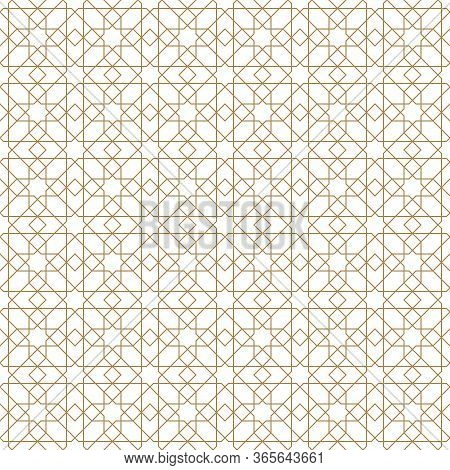 Seamless Geometric Ornament Based On Traditional Arabic Art.brown Color Lines.great Design For Fabri