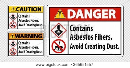 Symbol Label Contains Asbestos Fibers,avoid Creating Dust