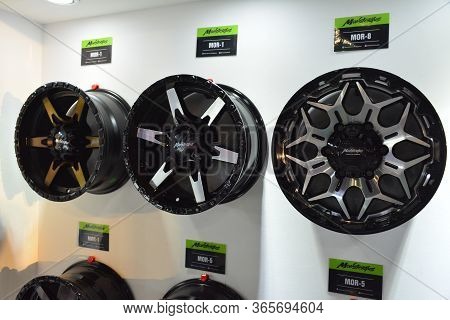 Pasay, Ph - Nov 30 - Monsterims Offroad Wheels At Manila Auto Salon Car Show On November 30, 2018 In