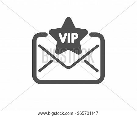 Vip Letter Icon. Mail For Very Important Person Sign. Exclusive Privilege Symbol. Classic Flat Style