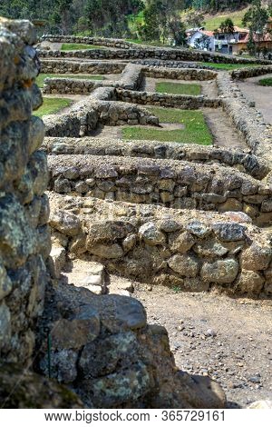 Ancient Ingapirca Ruins In The Azuay Province, Ecuador. The Largest Inca Ruins In Ecuador