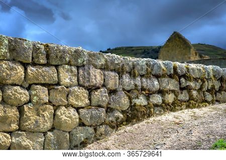 Ancient Ingapirca Ruins In The Azuay Province, Ecuador. The Largest Inca Ruins In Ecuador