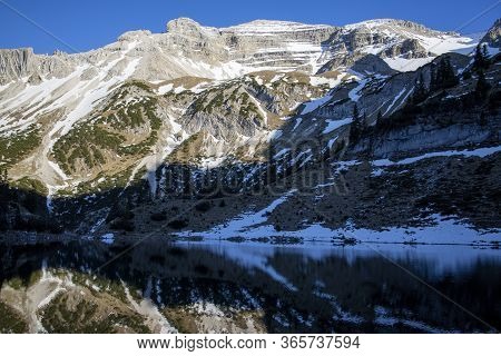 Soiernspitze Mountain In The Bavarian Alps In Spriing