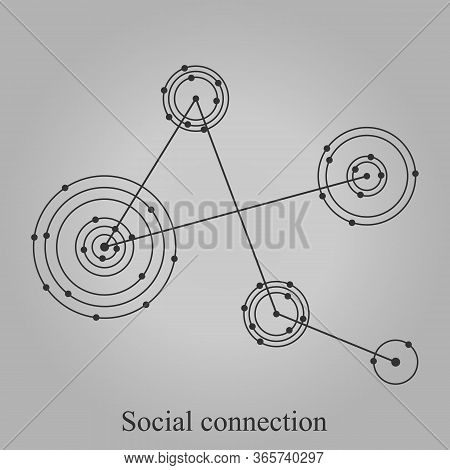 Network Icon - Social Connection Illustration For Web