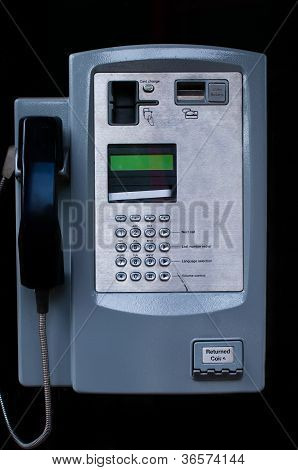 Close up of a Payphone