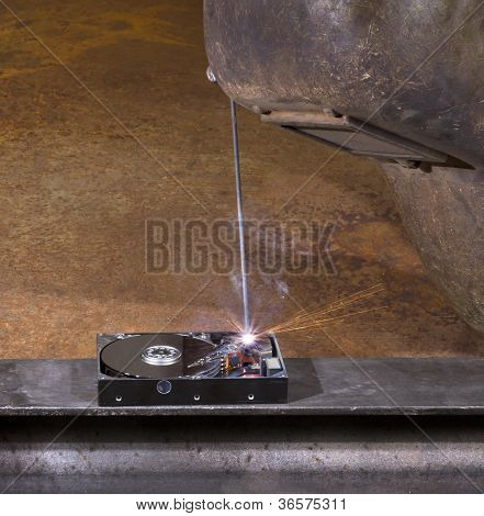 Svejsning en harddisk