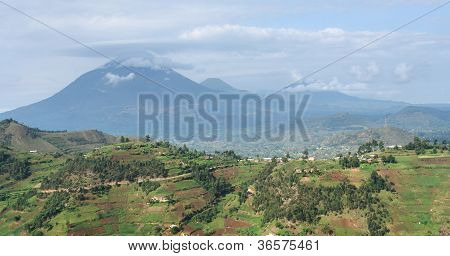 Virunga Dağları havadan görünümü