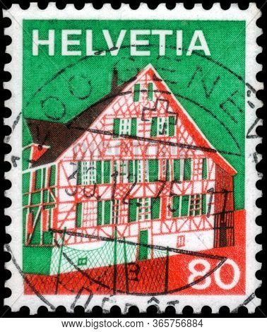 Saint Petersburg, Russia - May 05, 2020: Postage Stamp Issued In The Switzerland With The Image Of T